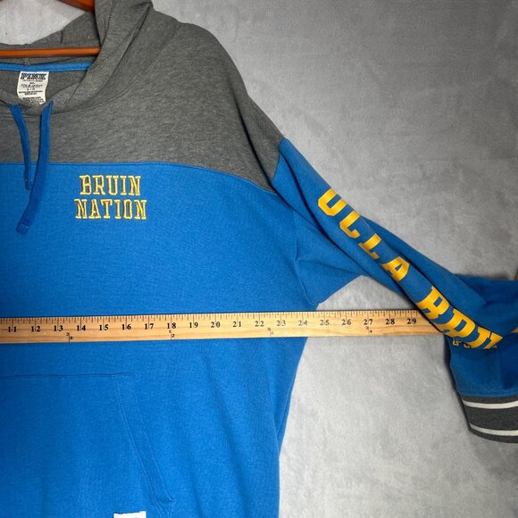 PINK Victoria's Secret Hoodie Womens L Blue Gray UCLA Bruins Pullover Sweatshirt - Picture 9 of 10